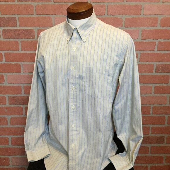 Brooks Brothers Mens Shirt L Original Polo Button Front Slim Fit Non Iron - Picture 1 of 7